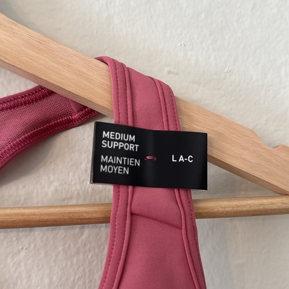 NWT Adidas Powerreact Training Medium Impact Sports Bra in Pink Strata Large A-C - Picture 5 of 11